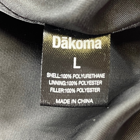 Women’s Dakota  Faux Leather Red White & Blue Bomber Jacket Size Large - Picture 7 of 7